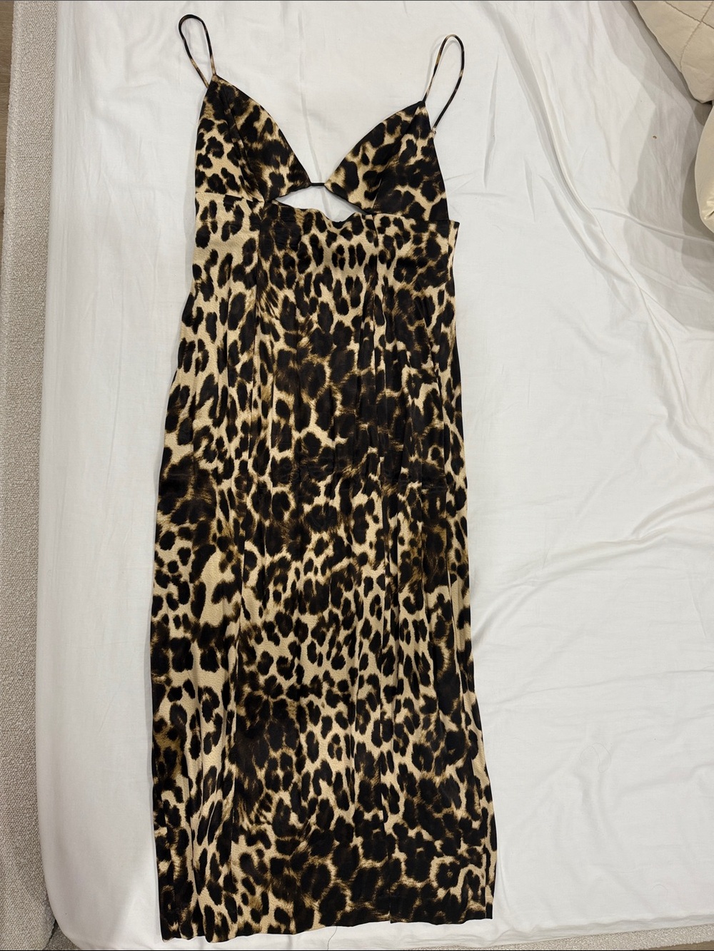 Zara Leopard Print Slip Dress in Tan and Black
